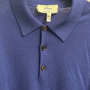 Brioni Polo in Deep Blue